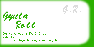 gyula roll business card